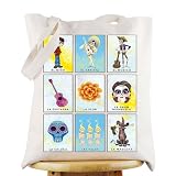 WZMPA Coco Miguel Tote Bag Hector Fans Gift Poco Loco Musical Reusable Grocery Bag Coco Merchandise (CO-CO Tote)