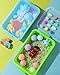 AtMini Sensory Bin Sand Tray with Lid for Toddlers 2 Pcs 15in Portable Sandbox Toy Large Plastic Tray for Kids 3 4 5 6 Fill with Sand, Water, Beads, and More (Green+Blue)