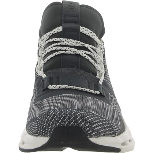 On On Mens Cloudnova Textile Synthetic Black White Trainers 8.5 US
