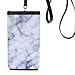 White Miscellaneous Illustration Pattern Phone Wallet Purse Hanging Mobile Pouch Black Pocket