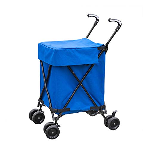 gbgymjm Einkaufstrolley Faltbarer Einkaufstrolley Umweltfreundliche Einkaufstasche Tragbar Doppeltes Vorderes…