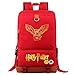 NYLY Harry P Sac à Dos Portable, Hogwarts College Potter Sac à Dos, Owl Casual Fashion Schoolbag M Rouge