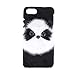 UKCOCO Pelosa Cover Custodia Protettiva per Telefono in Peluche Panda con Sfondo Nero Custodia Protettiva per Telefono Invernale Custodia Protettiva per Telefono Cellulare Compatibile con iPhone 7/8