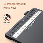 Ugee Drawing Tablet 6.5x4 Inches Computer Graphics Tablets with 10 Hot Keys，Digital Tablet Battery-Free Stylus 8192 Pressure Sensitivity (Black)