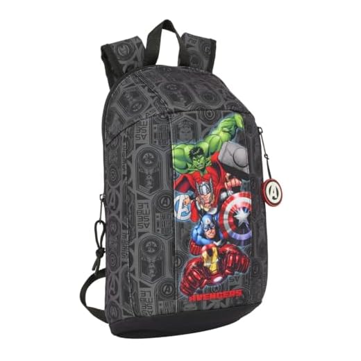 Safta AVENGERS VENDETTA - Mini Mochila para Uso Diario, Ideal para Niños de Diferentes Edades, Cómoda y Versátil, Calidad y Resistencia, 22x10x39 cm