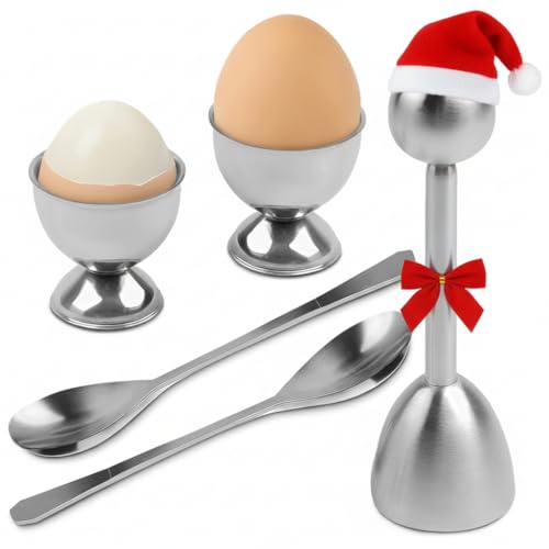 Egg Shell Opener Set – 2 Pcs Egg Cups for