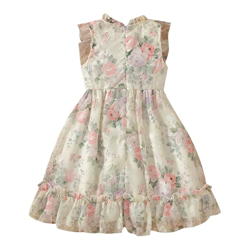 Robe été fille chic sans manches résolvant le confort des fêtes