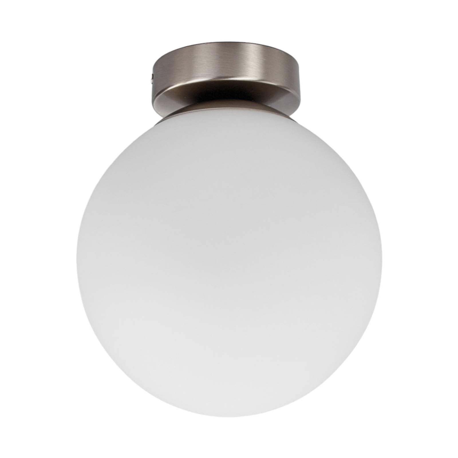Lindby Plafonnier Salle De Bain Lennie à intensité variable (Moderne) en Blanc Verre e. a. pour de bain (1 lampe,à E27), WC Luminaire Lampe Plafond Eclerage