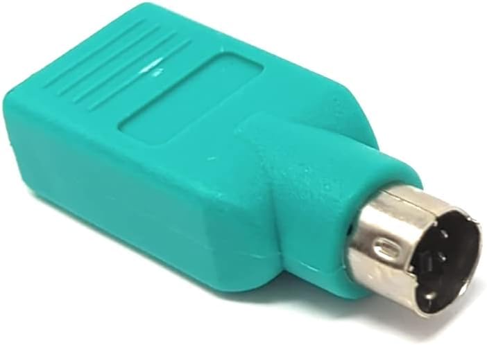 sancy ps/2 to usb converter adapter ps/2 male to usb female 6 pin plug converter for mouse pc laptop computer, usb2.0 cable, ps/2 devices. (pack of 1) (green)