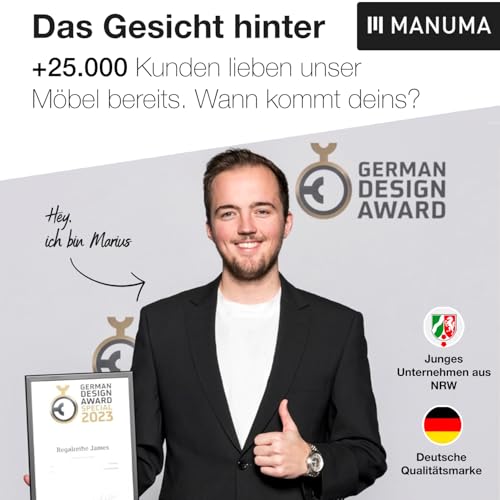 MANUMA Besenschrank 60 cm breit Flurschrank Vorratsschrank - Aufbewahrungsschrank 5 Fächer - Mehrzweckschrank Haushaltsschrank