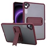 GIOPUEY für Xiaomi Pad Mini 8.8 2025 Hülle, mit Ständer, Hart-PC + Weiche TPU Abdeckung, Matt Case Cover, Luftpolster Anti-Drop, Kein Vergilben - Red