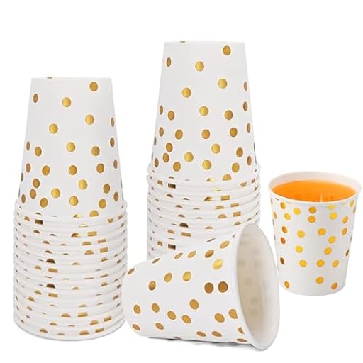 Vasos de papel desechables de 250 ml, 25 vasos por paquete, degradables, adecuados para cumpleaños, bodas, picnics | Ya disponible en tu tienda friki favorita! En mundofriki.es!