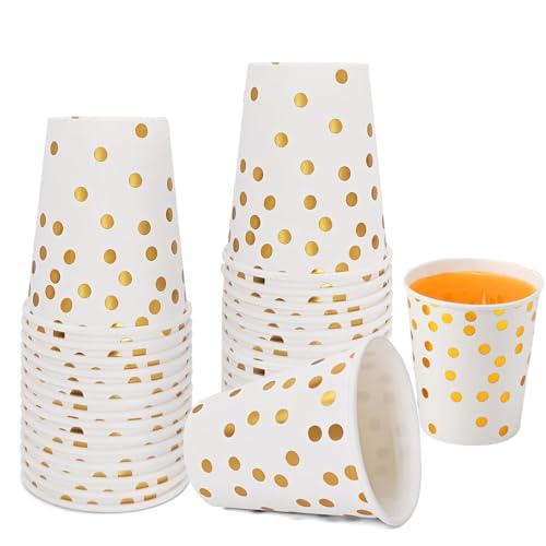 Vasos de papel desechables de 250 ml, 25 vasos por paquete,