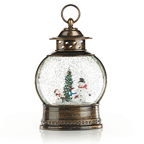 ReLive Christmas Light-Up Snow Globe Lantern - Snowman Family