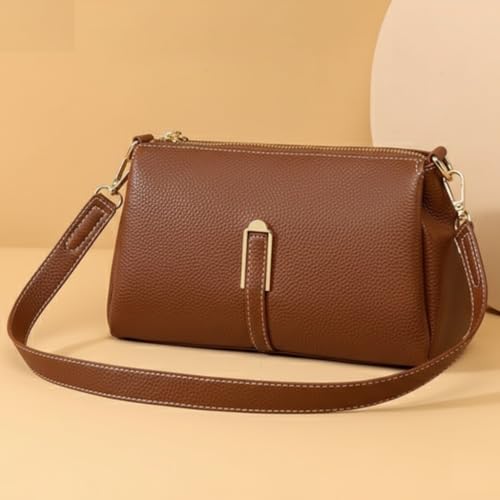 Image of Sling Bag with Main Compartment and Two Inner Pockets, Black Leather Crossbody Bag with Adjustable Strap |Sling bags for women| women Handbags