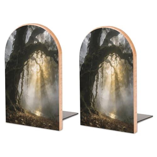 Sujetalibros de madera para evitar caídas de libros pesados en estanterías 2