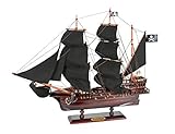 barcos miniatura venta Este modelo de barco pirata Black Pearl muestra con orgullo sus funciones.