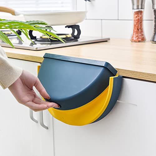 Bote de basura colgante plegable para cocina 11 pulgadas azul miniatura 3