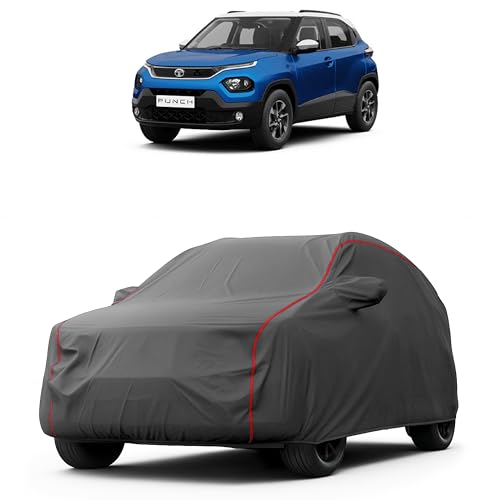 Image of Heavy-Duty Car Cover for Compatible with Tata Punch (2021 to 2025 All Models) Deluxe Car Protection Cover - Waterproof & UV-Resistant All-Season Exterior Protection