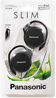 Slim Panasonic RP-HS46E-K On-Ear Clip Type Earphones / Ergonomic Design / Headphones use for Mobile Smart Phone, Tablet, Laptop, PC / iCHOOSE / Black