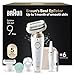 Braun Silk·épil 9 Flex SkinSpa Epilierer Damen, All-in-One Set, 360° Kopf für Eine Einfache Haarentfernung, Wasserdicht — Inkl. FaceSpa Haarentfernungsgerät und Mini Gesichtsrasierer — 9-681 3D, Gold