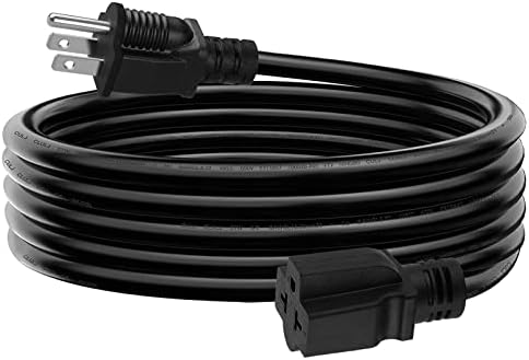 LAKCZIO 6 FT 12 Gauge Extension Cord, 12AWG 15Amp 5-15P Household AC Plug Adapter to 20Amp 5-15R, 5-20R, 6-15R, 6-20R, T Blade Outlet Power Cord.