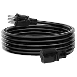 LAKCZIO 6 FT 12 Gauge Extension Cord, 12AWG 15Amp 5-15P Household AC Plug Adapter to 20Amp 5-15R, 5-
