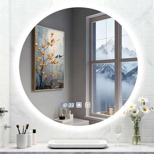 Litglobe Specchio Bagno con Luce 60x60cm,Specchio Bagno LED con Antiappannamento,Specchi𝗼 da Bagn𝗼 con Interruttore Touch,3000K-6500K Dimmerabile