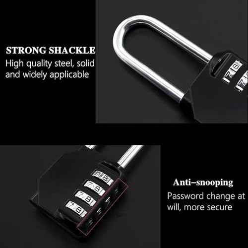 Image of 2 Pack Combination Locks, 4 Digit Outdoor Waterproof Padlock for School Gym Sports Locker, Fence, Toolbox, Case, Hasp Cabinet Storage.