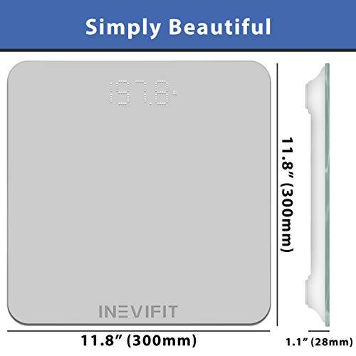 INEVIFIT Bathroom Scale, Highly Accurate Digital Bathroom Body Scale, Measures Weight for Multiple Users. Includes a 5-Year Warranty - Image 5