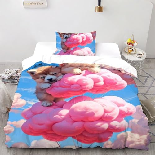 Housse de couette single 135x200 fermeture éclair microfibre - 2