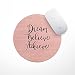 Dream Believe Achieve Gold Dots Mouse Pad - Neoprene Inspirational Quote Mousepad, Office Space Decor, Home Office, Computer Accessories