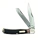 Old Timer 96OT Bearhead Trapper 7.4in Traditional Folding Pocket Knife with 2 High Carbon SS Blades, Sawcut Handle, Tweezers, and Convenient Size for EDC, Hunting, Camping, Whittling, and Outdoors