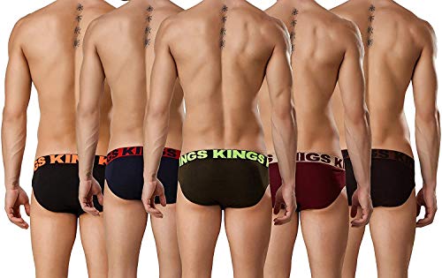 Image of SAFESHOP - Men's Cotton Briefs - 100% Cotton Men's Brief Inner Elastic Under wear Combo Pack of 4 (Colour May Vary)-Model - 222