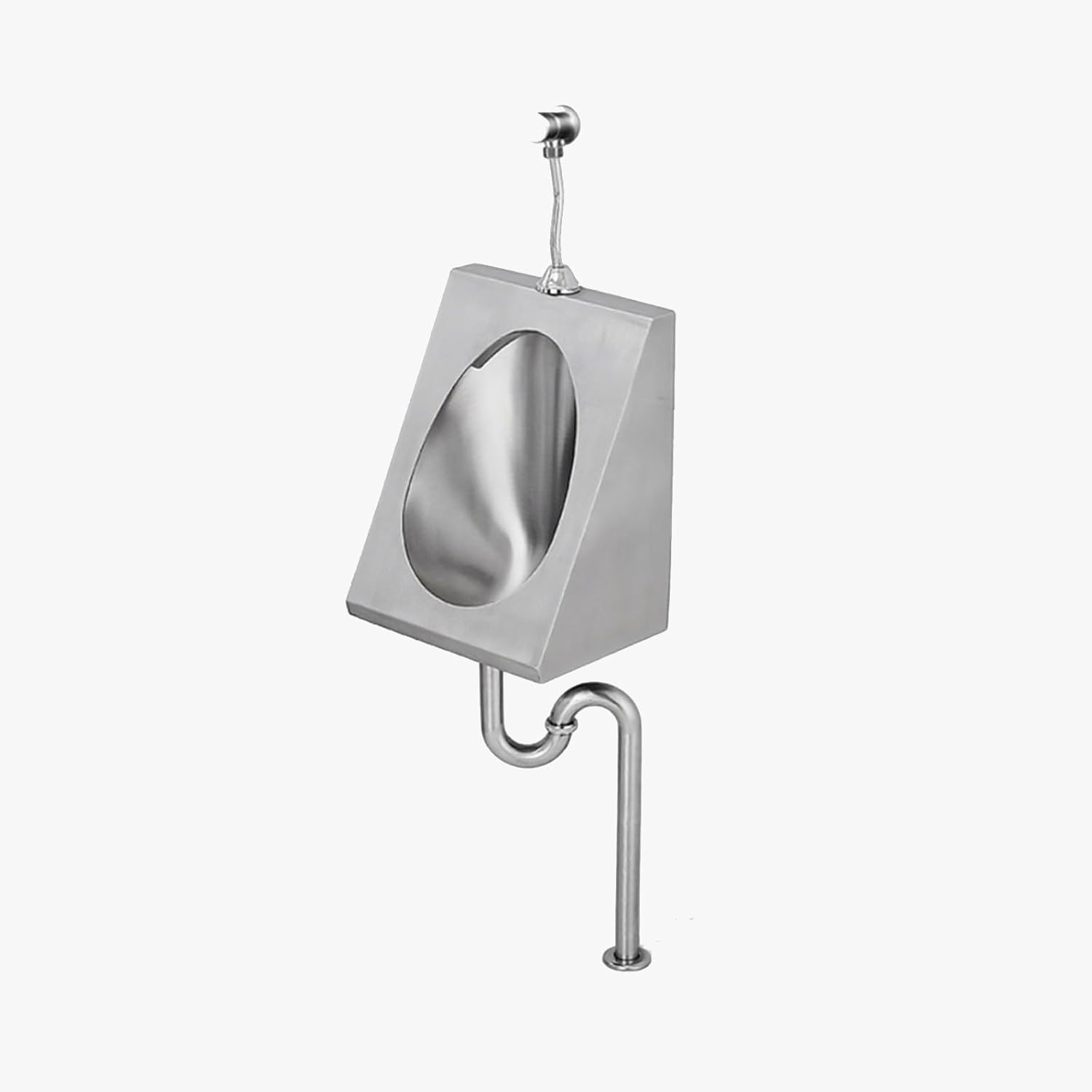 Durable 304 Stainless Steel Urinal for Men, Wall Mounted with Touch-Free Flush and Easy-Clean Surface, Perfect for Restaurants, Warehouses, KTV, Train Stations, and Parking Garages(Style-a)