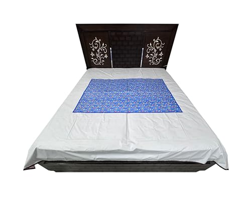 Image of EcoSoft Plastic Sheet,PVC Sheet for Kids,Rubber Sheet for Babies,Bed Wetting Protector(90 x 135 cm) (Blue JUNGLEBOOK)