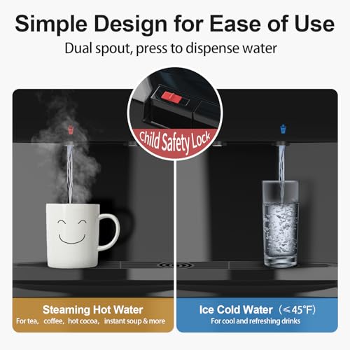 Tehanld Top Loading Water Cooler Dispenser Hot Cold & Cool Water