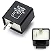 iJDMTOY (1) 2-Pin Electronic LED Flasher Relay Fix For Motorcycle or Scooter Install LED Turn Signal Bulbs Hyper Flash Issues