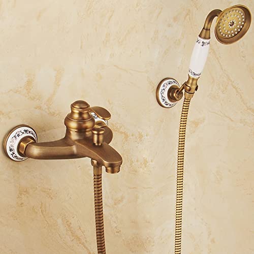Ensemble de douche laiton durable avec douchette contre la rouille