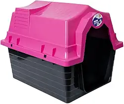 Casinha Pet N3 Para Cachorro De Pequeno Porte Proteção Contra Raios UV (Rosa)