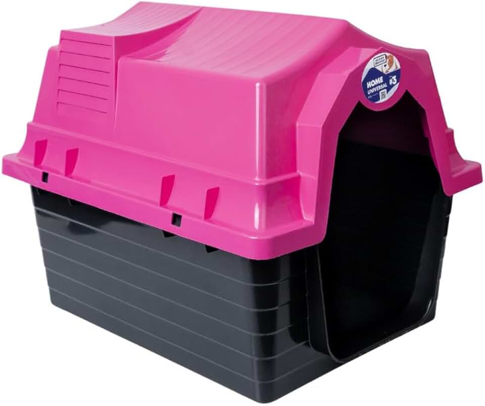 Casinha Pet N3 Para Cachorro De Pequeno Porte Proteção Contra Raios UV (Rosa)