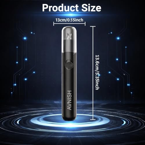 Image of AVNISH 2026 2 in 1 USB Rechargeable Nose & Ear Hair Trimmer, Stainless Steel Blades, Aluminum Body, Painless Hair Remover For Men & Women, Cordless 360 Safe Trimming, Portable Electric Grooming Tool