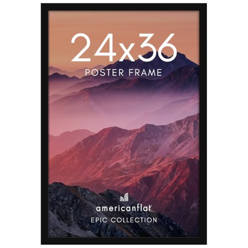 Americanflat 24x36 Black Poster Frame with Plexiglass