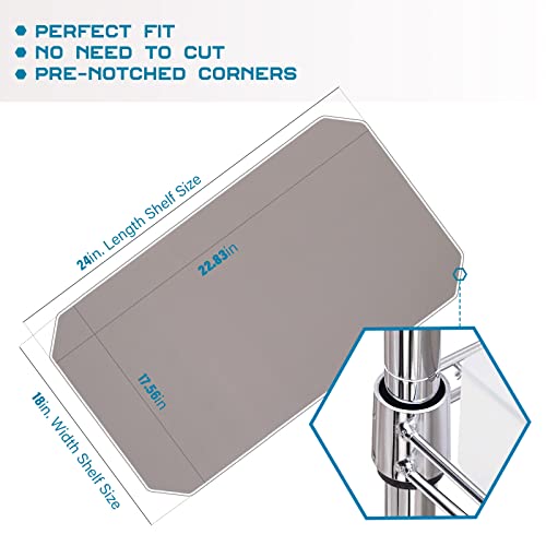 Image of BRIAN & DANY Wire Shelf Liner 18 inch X 24 inch, Heavy Duty Shelf Liners for Wire Shelving, Waterproof Protector Mats, Set of 5, Charcoal
