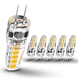 G4 LED Bulb Warm White 2700K, Energy Saving, AC/DC 12V-24V, 2W Replacement 20W Halogen Bulb, Non-Dimmable, Non Flicker, G4 Bi-Pin LED Light Bulb for Home Lighting,Chandelier, Cabinet 220lm, Pack of 6 - Image 1
