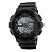 Produktbild Qqzmd 1470 Herrenuhr Outdoor Sports Multifunktions Leuchtende wasserdichte Dual Display Elektronische Uhr (Schwarz) 3259 (Color : C)