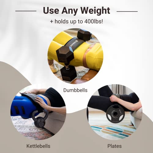 Bellabooty Exercise Hip Thrust Belt, Easy To Use With Dumbbells, Kettlebells, Or Plates, Slip-Resistant Padding That Protects Your Hips For The Gym, Home Workouts, Or On The Go #TOP2