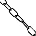 Price comparison product image Merriway BH01884 Medium Link Chain, 3 x 21 mm, 2 m Length-Black Welded 3 x 21mm Steel Metre