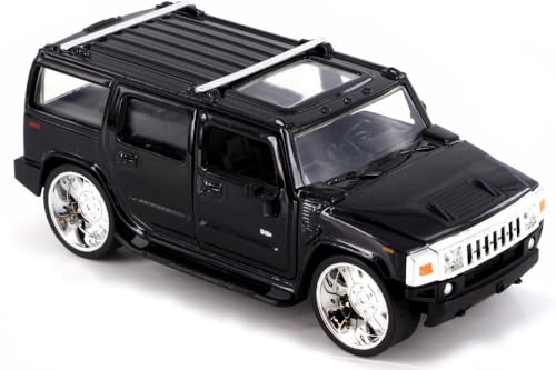 Modelo Diecast 2003 H2 SUV negro escala 1:32 miniatura 1