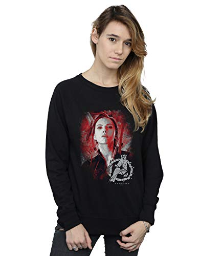 Marvel Women's Avengers Endgame Black Widow Brushed Sweatshirt Black XX-Large